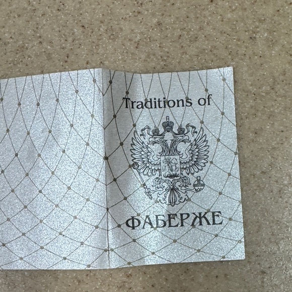 AKM stamped Faberge-styled Egg Russia Ornate Red and Gold Decorative Egg - Picture 8 of 11